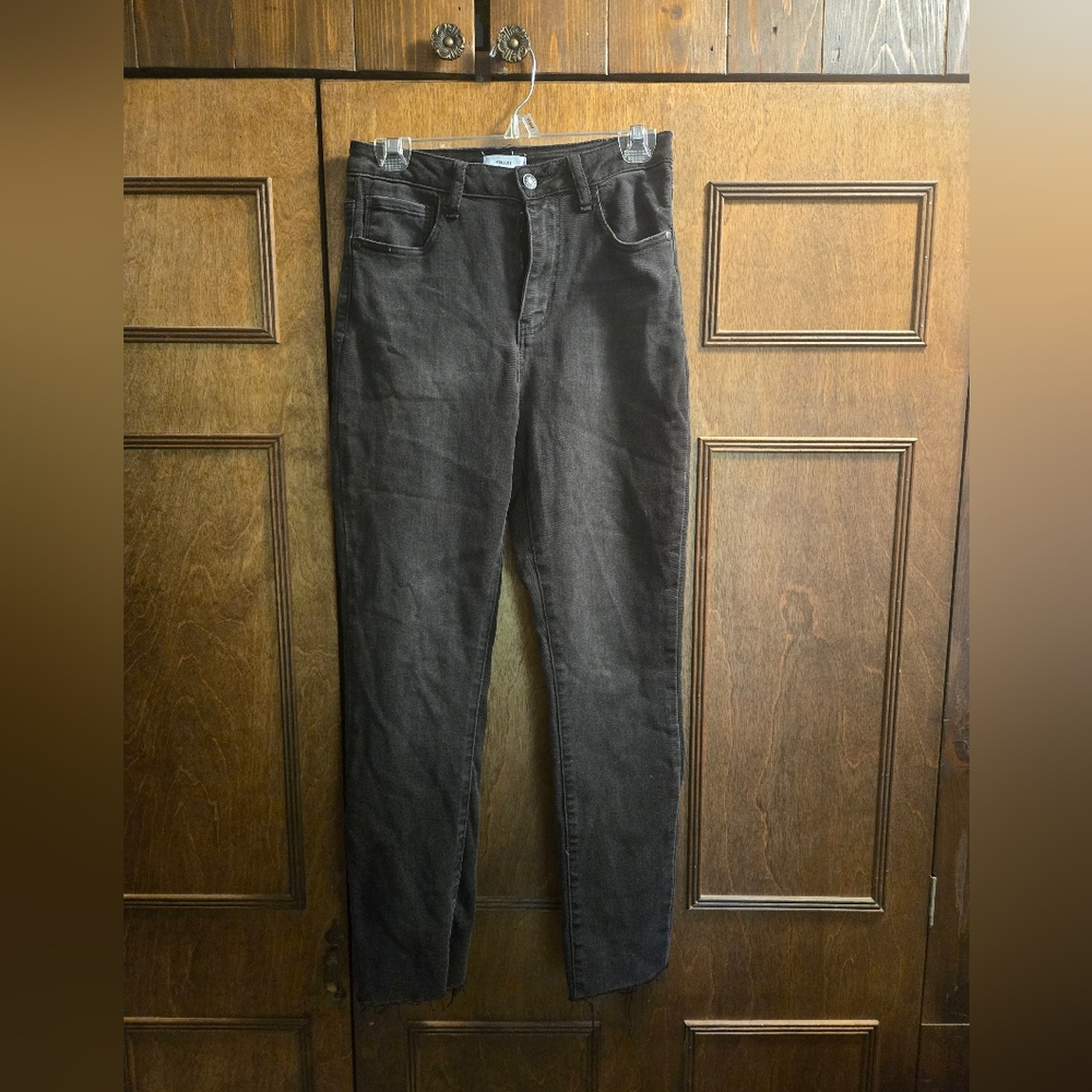 Forever 21 Black Frayed Hem Women's Jeans